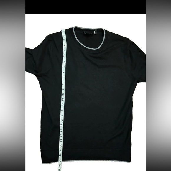 Theory Arnaud Tipped Merino Wool Blend Crewneck Sweater Size Medium ( Slim Fit) - Picture 7 of 7